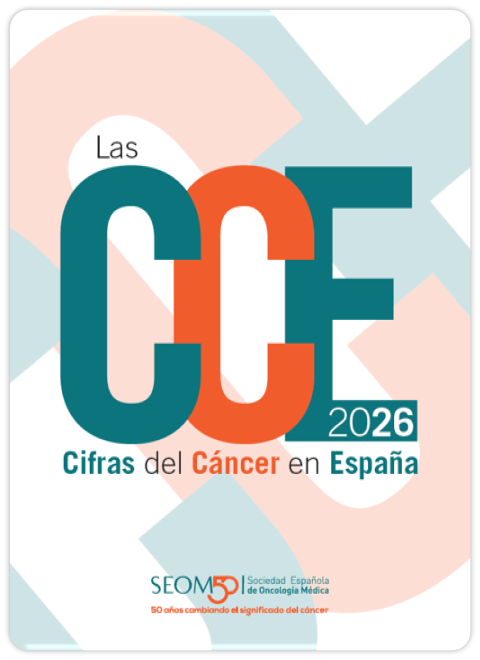 Portada del informe Las cifras del cáncer en España 2026 de SEOM